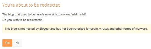 This blog is not hosted by Blogger and has not been checked for spam, viruses and other forms of malware